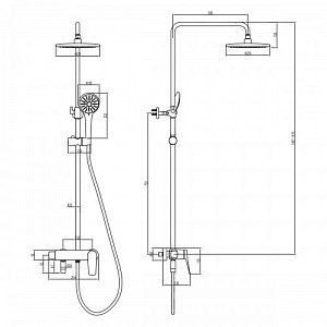 Душевая колонна Lemark Bronx LM3762BL купить в интернет-магазине сантехники Sanbest