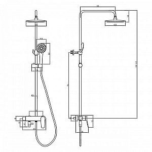Душевая система Lemark Bronx LM3762BL купить в интернет-магазине сантехники Sanbest