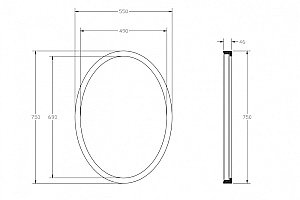Зеркало с подсветкой Abber STEIN AS6610BR 55x75 коричневое в ванную от интернет-магазине сантехники Sanbest