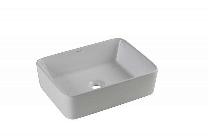 Раковина накладная Bravat Source 49 C22328W-ENG белая купить в интернет-магазине Sanbest