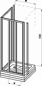 Душевой уголок Ravak Supernova ASDP3+APSS 110х75 профиль черный/стекло прозрачное купить в интернет-магазине Sanbest