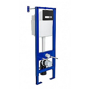 Инсталляция для унитаза Berges АТОМ Line 410 кнопка черный/хром купить в интернет-магазине сантехники Sanbest