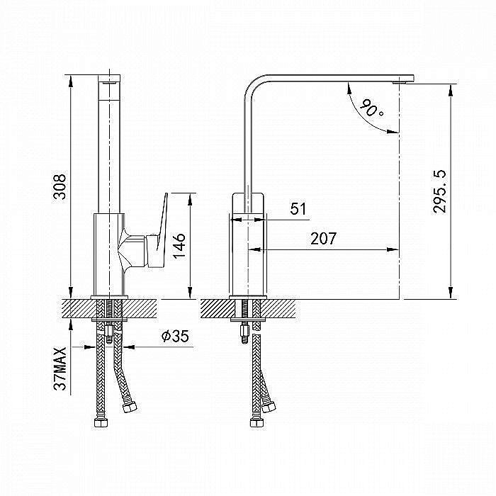 Смеситель для кухни IDDIS Bridge BRDSB00i05 купить в интернет-магазине сантехники Sanbest