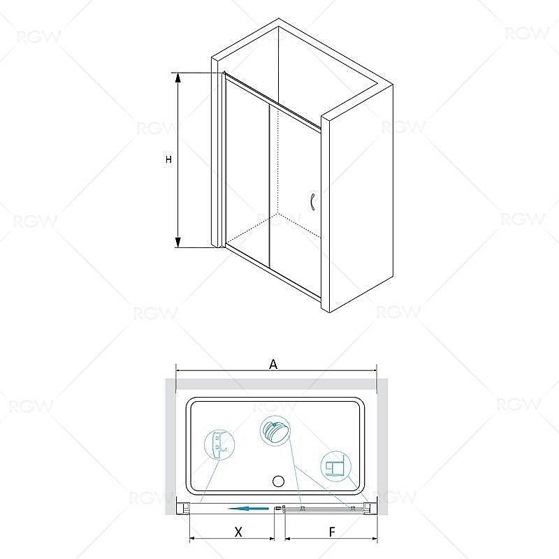 Душевая дверь RGW Passage PA-016 180 купить в интернет-магазине Sanbest