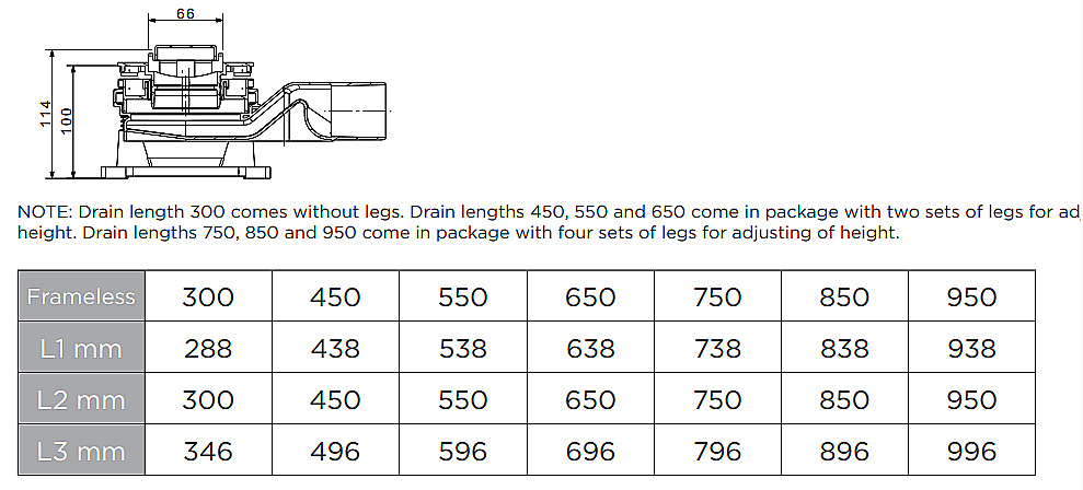 Душевой трап PESTAN Confluo Frameless Line 650 купить в интернет-магазине Sanbest