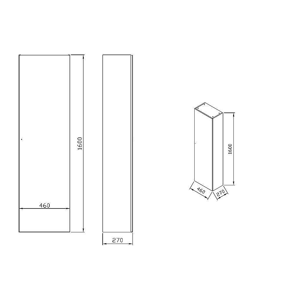 Шкаф-пенал Ravak Formy X000001260 46 белый для ванной в интернет-магазине сантехники Sanbest