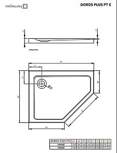 Душевой поддон Radaway Doros Plus PT E 100x80 белый купить в интернет-магазине Sanbest