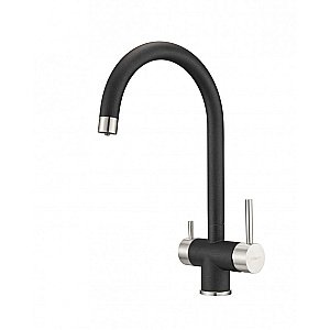 Смеситель для кухни Milacio Ultra MCU.554.MB черный/хром купить в интернет-магазине сантехники Sanbest