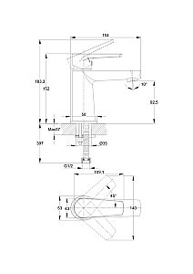 Смеситель для раковины Cersanit MODUO 64094 купить в интернет-магазине сантехники Sanbest