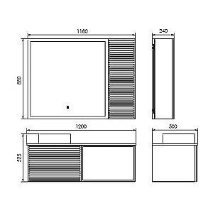 Тумба с раковиной Comforty Геленджик 120 белая матовая/раковина белая для ванной в интернет-магазине Sanbest