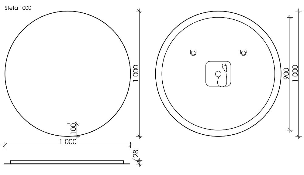 Зеркало с LED-подсветкой Sancos SFERA SF1000 D100 в ванную от интернет-магазине сантехники Sanbest