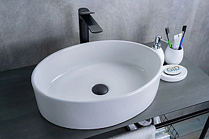 Раковина накладная Gid Lago 50 N9012 51106 белая купить в интернет-магазине Sanbest
