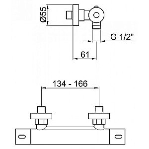 Смеситель для душа Webert Elio EL980102560 купить в интернет-магазине сантехники Sanbest