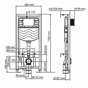 Инсталляция для унитаза WasserKraft Aller 10TLT.010.ME.PB01 купить в интернет-магазине сантехники Sanbest