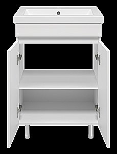 Тумба с раковиной Misty Енисей - 60 Э-Ени01060-012 белая для ванной в интернет-магазине Sanbest