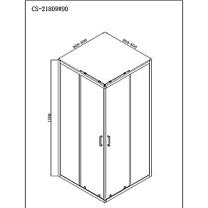 Душевое ограждение Loranto NEO CS-21809 90x90 прозрачное стекло/профиль серебро купить в интернет-магазине Sanbest