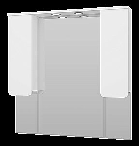 Зеркало со шкафом Misty Чегет 105 П-Чег-02105-01Л белый в ванную от интернет-магазине сантехники Sanbest