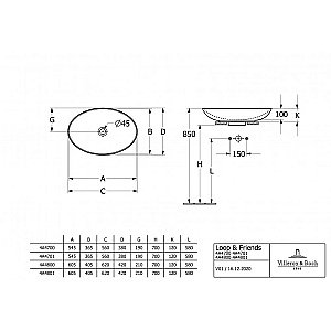 Раковина Villeroy&Boch Loop & Friends 4A470101 альпийский белый купить в интернет-магазине Sanbest