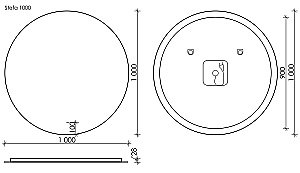 Зеркало с LED-подсветкой Sancos SFERA SF1000 D100 в ванную от интернет-магазине сантехники Sanbest