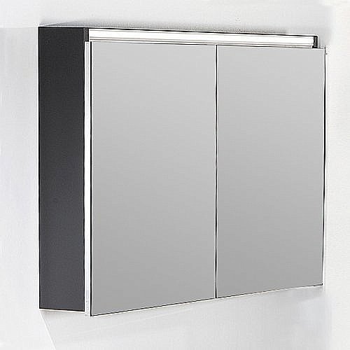 Зеркальный шкаф Armadi Art Vallessi антрацит матовый 100 купить в интернет-магазине сантехники Sanbest