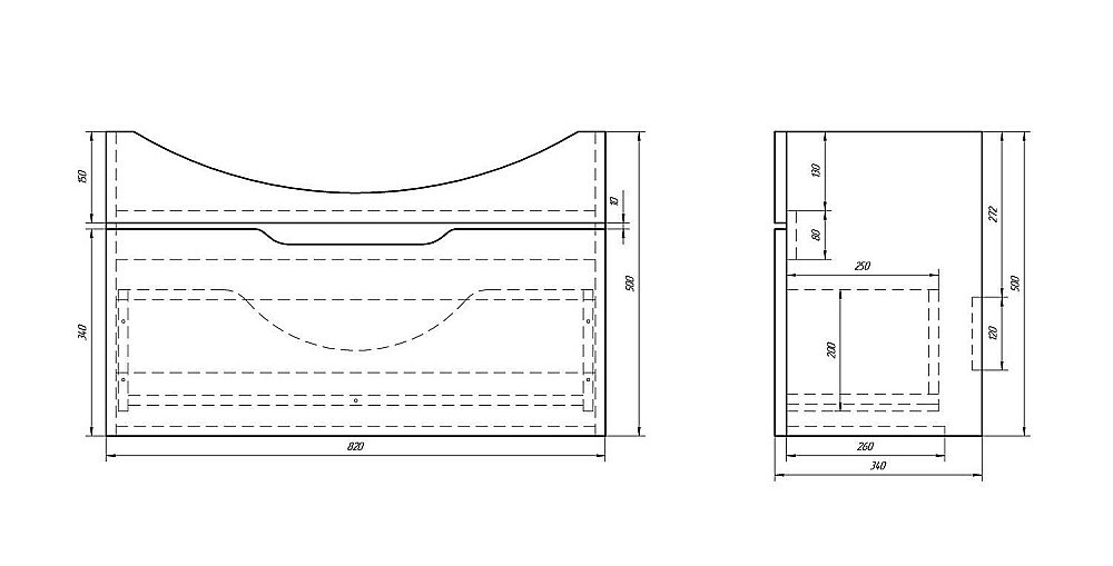 Тумба с раковиной Dreja Laguna 85 для ванной в интернет-магазине Sanbest
