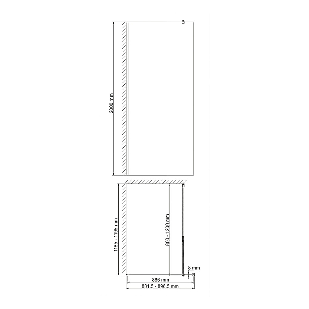 Душевое ограждение WasserKRAFT Rur 30W39PG-FL 90 профиль золото глянцевое/стекло рифленое купить в интернет-магазине Sanbest