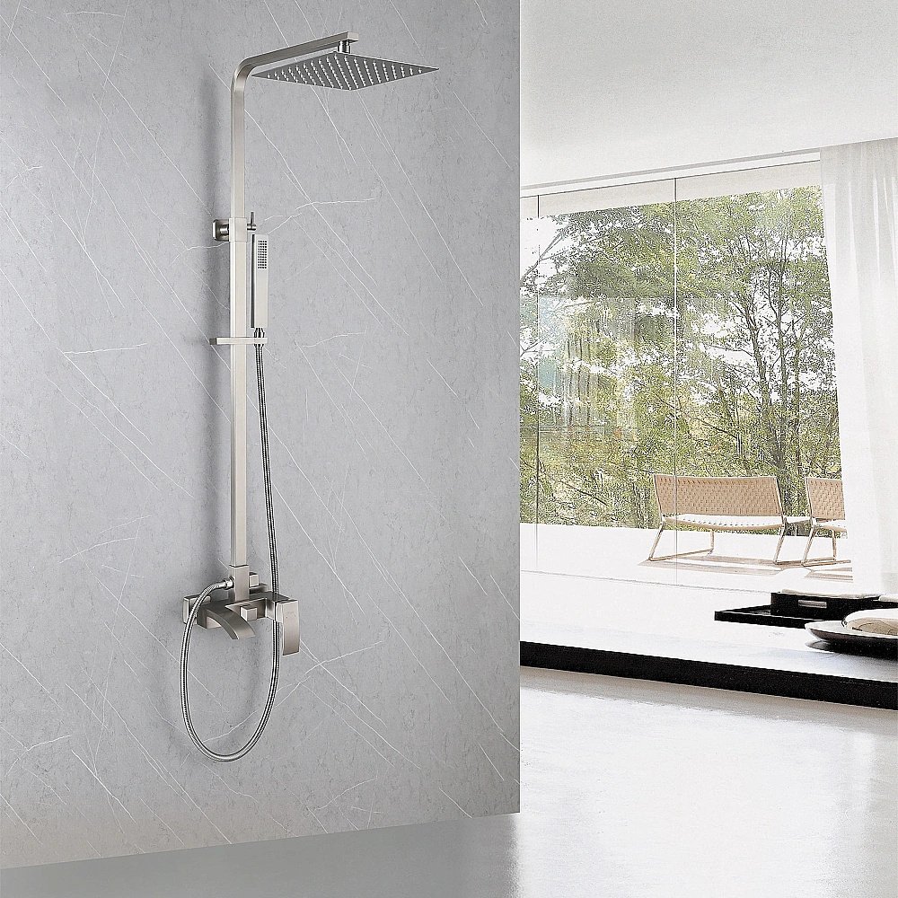 Душевая система ABBER Wasserfall AF8616SPL сатин купить в интернет-магазине сантехники Sanbest