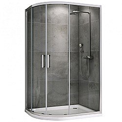 Душевой уголок ABBER Schwarzer Diamant AG01190 100x90 стекло прозрачное/профиль хром купить в интернет-магазине Sanbest