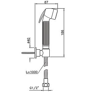Гигиенический душ Nicolazzi Doccia 5523BZ бронза купить в интернет-магазине сантехники Sanbest