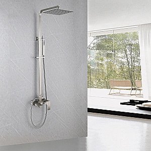 Душевая система ABBER Wasserfall AF8616SPL сатин купить в интернет-магазине сантехники Sanbest