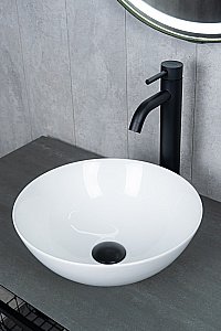 Раковина накладная Gid 9081W белая купить в интернет-магазине Sanbest