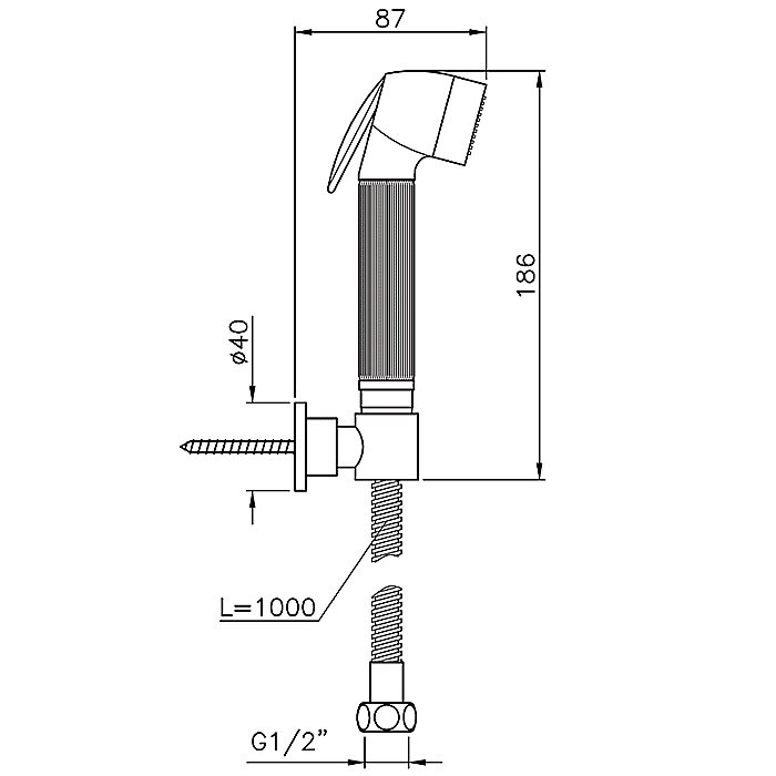 Гигиенический душ Nicolazzi Doccia 5523BZ бронза купить в интернет-магазине сантехники Sanbest