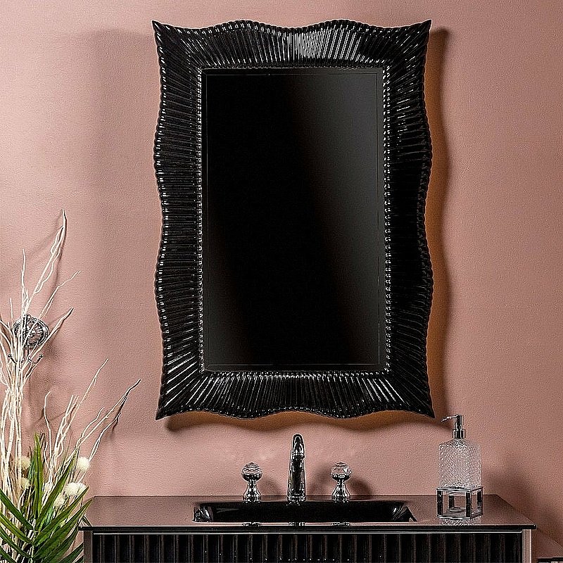 Зеркало Boheme NeoArt Soho 558 черное в ванную от интернет-магазине сантехники Sanbest