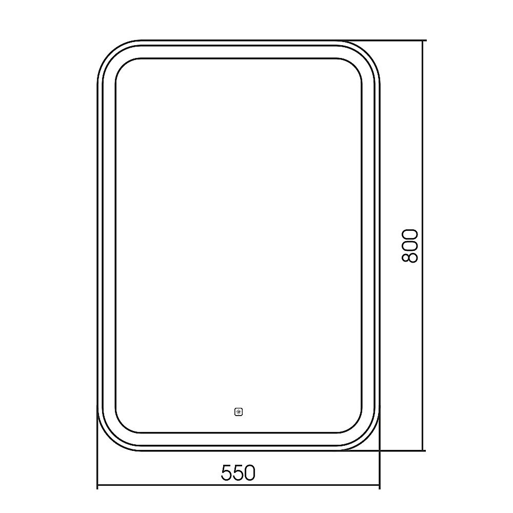 Зеркало ABBER See AG6106S 55x80 в ванную от интернет-магазине сантехники Sanbest
