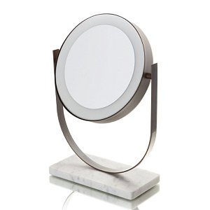 Зеркало косметическое Bertocci Carrarino 124 4749 8600 белый мрамор/бронза индустриальная купить в интернет-магазине сантехники Sanbest