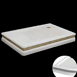 Душевой поддон Migliore DIADEMA 27606 82х122 белый, декор хром правый купить в интернет-магазине Sanbest