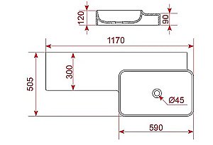Раковина подвесная Montebianco MONZA UNO 12251 белая матовая купить в интернет-магазине Sanbest