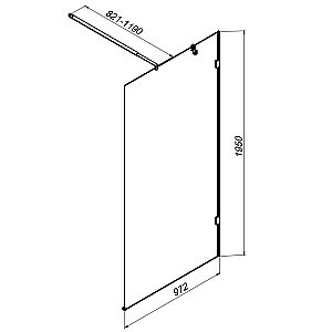 Душевое ограждение AM.PM X-Joy W94WI 100 W94WI-100-F1-BTE стекло прозрачное/профиль черный купить в интернет-магазине Sanbest