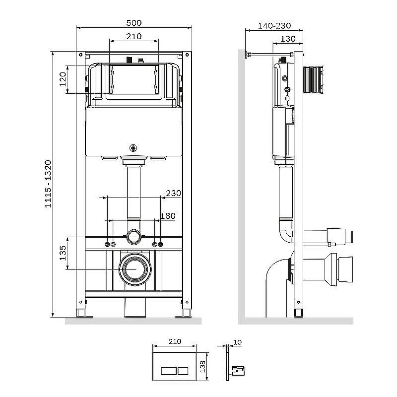 Инсталляция AM.PM Pro I012704.7001 купить в интернет-магазине сантехники Sanbest