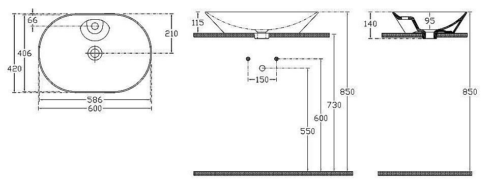 Раковина ISVEA SistemaY Soft 60 10SY51060SV белая купить в интернет-магазине Sanbest