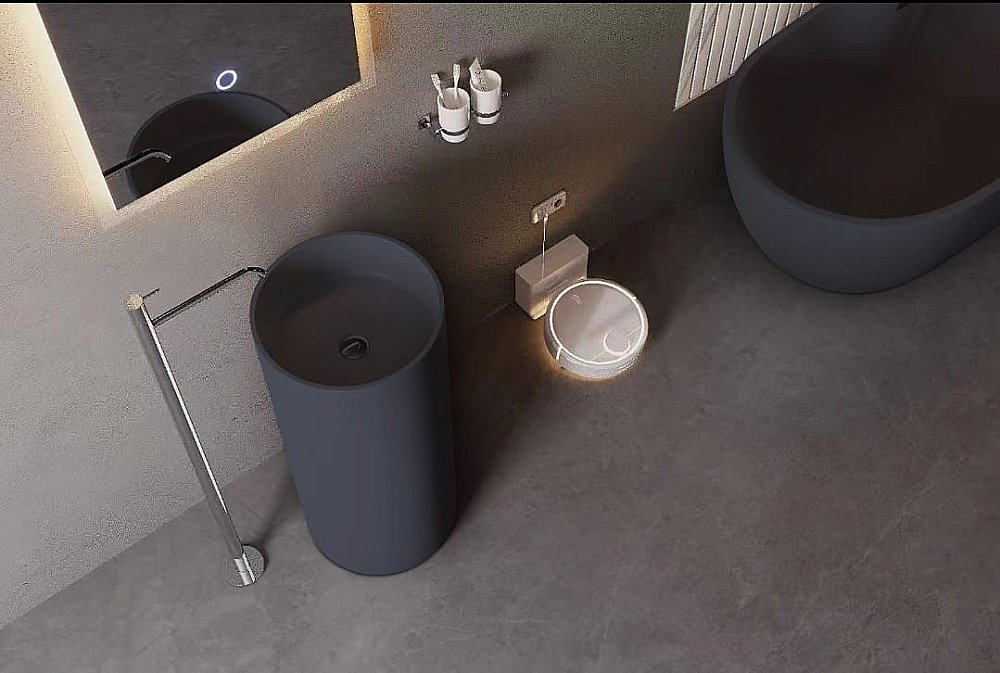 Раковина SantiLine 45 SL-4014MG серая матовая купить в интернет-магазине Sanbest