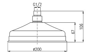 Верхний душ RAV-Slezak Premium Cristal Line KS0020 хром купить в интернет-магазине сантехники Sanbest