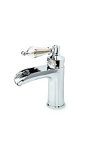 Смеситель для раковины Boheme Vogue 221-SW хром/ручка черная Swarovski купить в интернет-магазине сантехники Sanbest