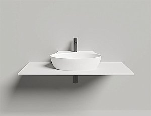 Раковина Salini ALDA WALL 01 140321M 58 из искусственного камня S-Stone, белая матовая купить в интернет-магазине Sanbest