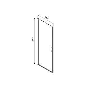 Душевая дверь Vincea Alpha VDP-3AL800CLGM 80 стекло прозрачное/профиль вороненая сталь купить в интернет-магазине Sanbest