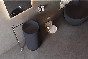 Раковина SantiLine 45 SL-4014MG серая матовая купить в интернет-магазине Sanbest