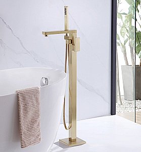 Смеситель для ванны ABBER Daheim AF8215G золото матовое купить в интернет-магазине сантехники Sanbest