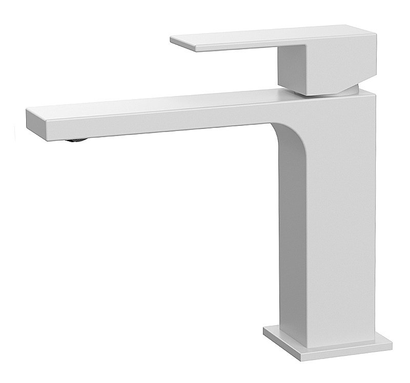 Смеситель для раковины Kaiser Cube 01211-4 белый матовый купить в интернет-магазине сантехники Sanbest