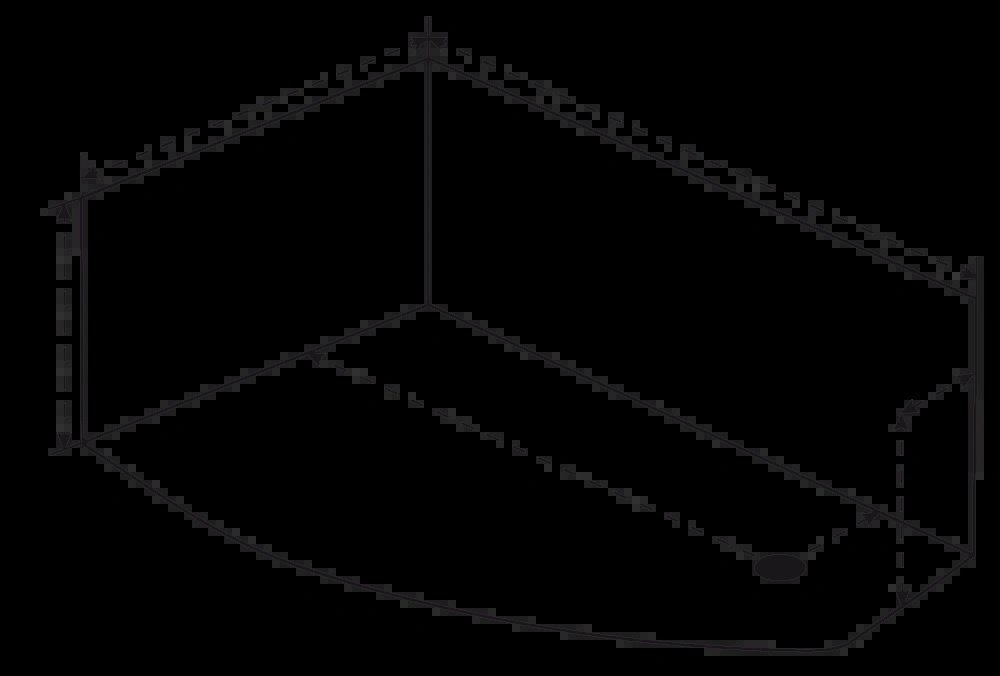 Ванна акриловая Bas КАМЕЯ-PRO 150x90 купить в интернет-магазине Sanbest