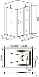 Душевой уголок Good door FANTASY WTW+SP 120x80 купить в интернет-магазине Sanbest